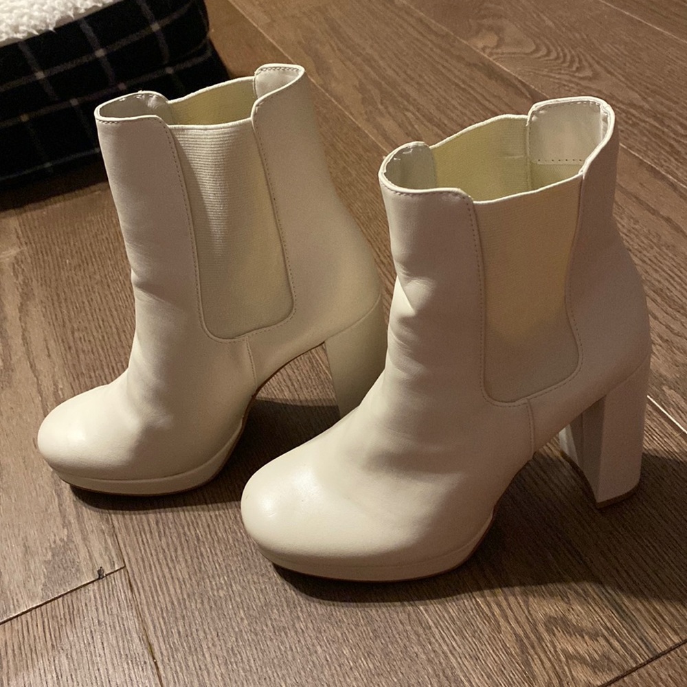 White high heels